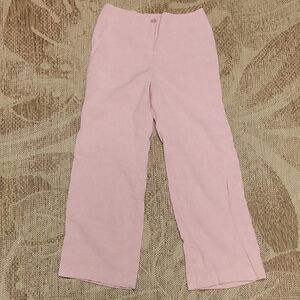 St. John Light Pink Linen Pants